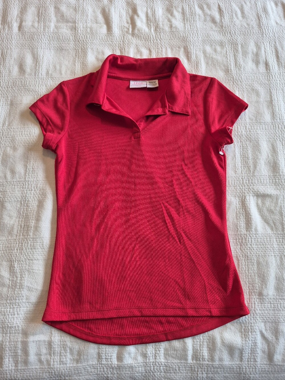 IZOD girls Medium 8/10 pullover red short sleeve shirt NWOT